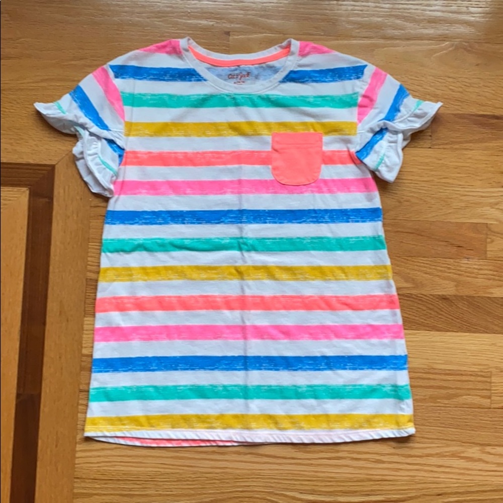 Cat & Jack striped t-shirt with ruffle sleeves